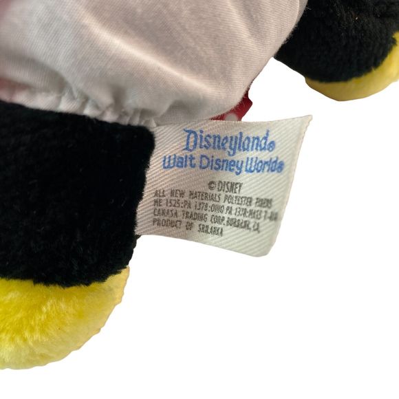 Disneyland Vintage Minnie Mouse Plush Red Polka Dot Dress Walt Disney World - Picture 6 of 9